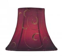 Lite Source Inc. CH5125-6 - Candelabra Shade/red Jacquard - 3"tx6"bx5"sl