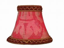 Lite Source Inc. CH522-6 - Candelabra Shade/red Jacquard - 3"tx6"bx5"sl