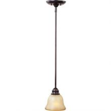 Maxim 85004WSOI - One Light Bronze Down Mini Pendant