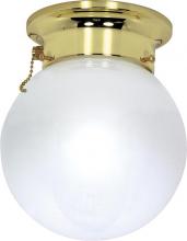 Nuvo 60/295 - 1 Light - 8"  - Ceiling Mount - White Ball W/ Pull Chain Switch