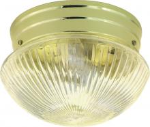 Nuvo 76/252 - 2 Light - 10" - Flush Mount - Medium Clear Ribbed Mushroom
