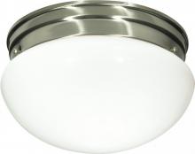 Nuvo 76/603 - 2 Light - 10" - Flush Mount - Medium White Mushroom